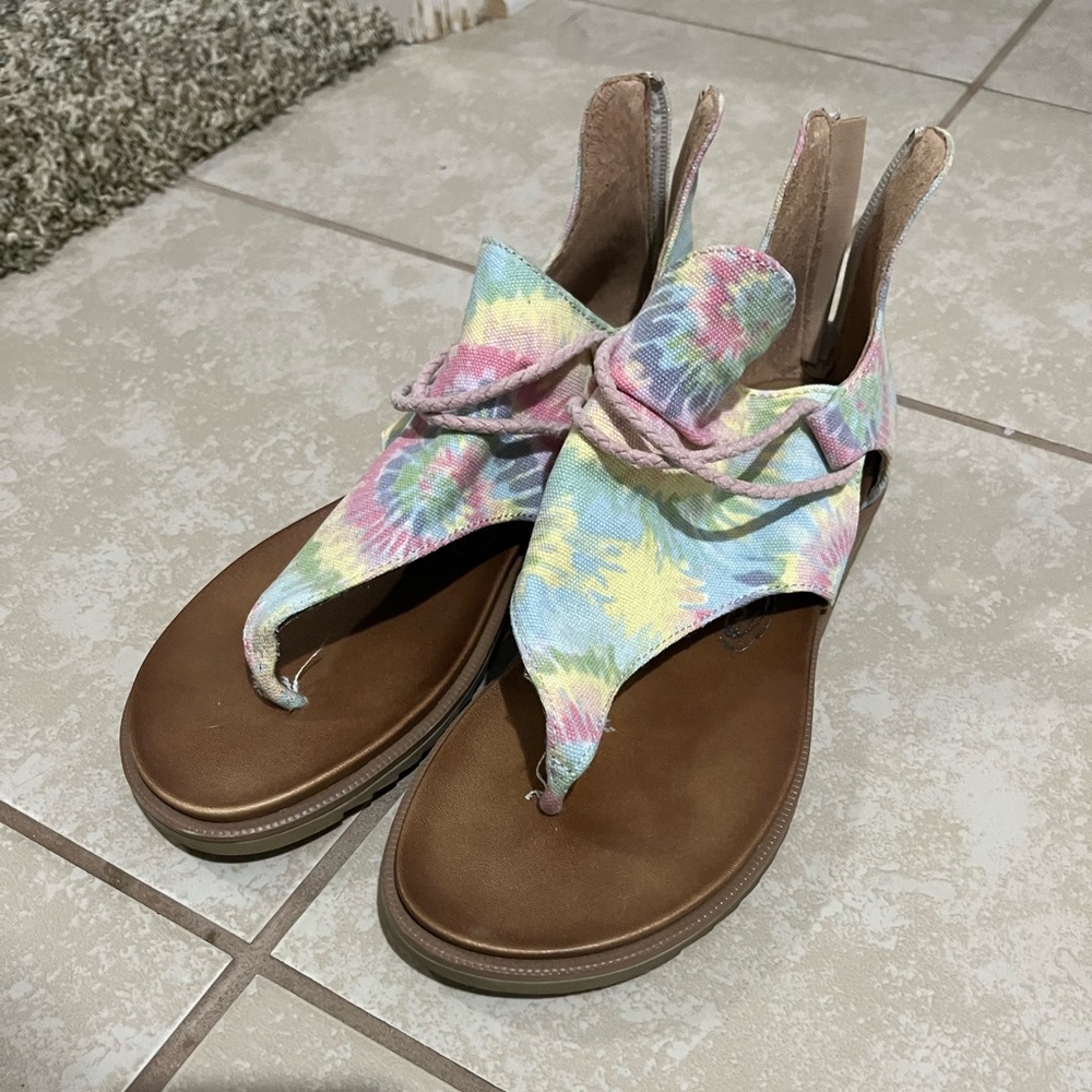 Tie dye sandals
